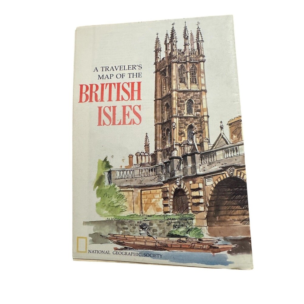 National Geographic Map 1974 Traveler's Map of the British Isles